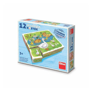 Drevené kocky Na farme