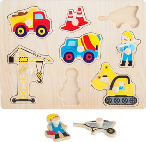 Puzzle s úchytkami "na stavbe"