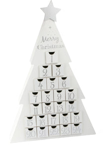 Drevený adventný kalendár "Merry Christmas"