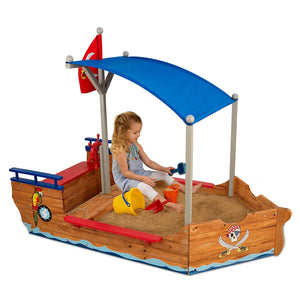 Drevené pieskovisko pirátska loď pre deti
