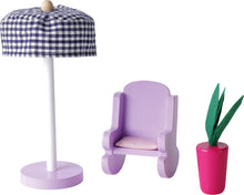 Drevený domček pre bábiky Deluxe-nábytok