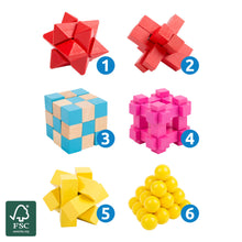 Drevený farebný hlavolam