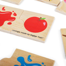 Drevené puzzle farby