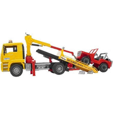 Nákladné auto MAN odťah a Jeep