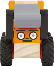 Drevený-bager-s-pohyblivou-radlicou-spredu