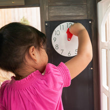 Domček do záhrady pre deti - hodiny s pohyblivými ručičkami