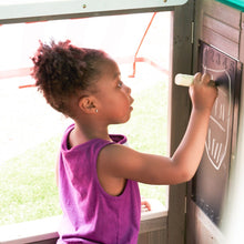 Domček do záhrady pre deti - tabuľa na kreslenie kriedou vnútorná