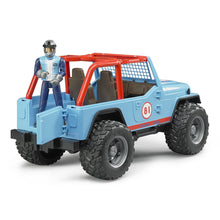 Modré auto JEEP s vodičom 2