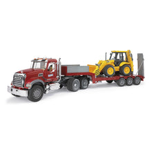 Nákladné auto MACK Granit a náves s nakladačom JCB 4CX 4