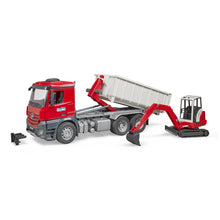 Mercedes Benz Arocs kontajner s minibagrom