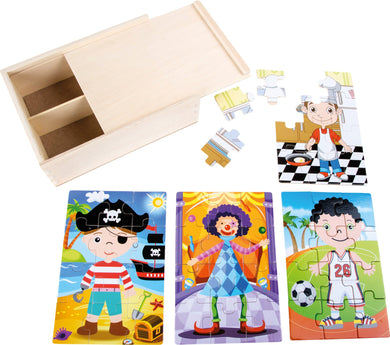 Chlapci v kostýmoch (4 puzzle)