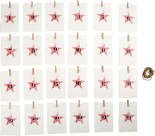 Biely papierový adventný kalendár