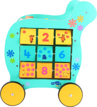 Drevené chodítko Sloník - učíme sa číslice