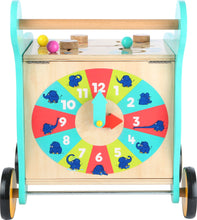 Drevené chodítko Sloník - učime sa ručičkové hodiny