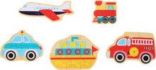 Drevené puzzle vozidlá