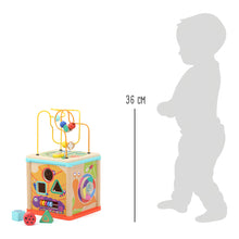 Drevená motorická kocka Garden 3