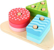 Drevené puzzle geometrické tvary