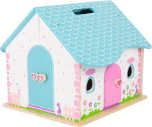 Drevený skladací domček pre bábiky