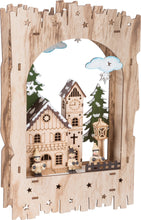 Vianočná dekorácia zimná dedinka s osvetlením