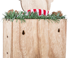 Adventný kalendár macko z dreva 