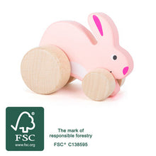 Ružový drevený zajko