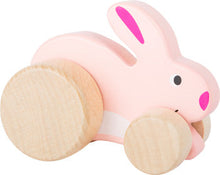 Ružový drevený zajko