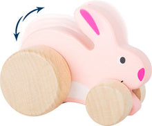 Ružový drevený zajko