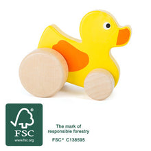 Žltá drevená kačička