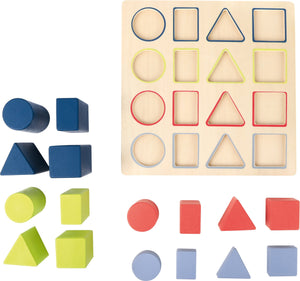 Drevené puzzle geometrické tvary
