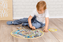 XXL drevené-puzzle-!Na-letisku"-na-podlahe