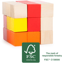 Skladacia kocka červeno-žltá