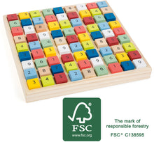 Farebné sudoku z dreva pre deti