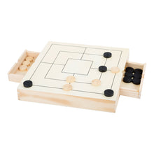 Drevený kompaktný šach 3v1 3