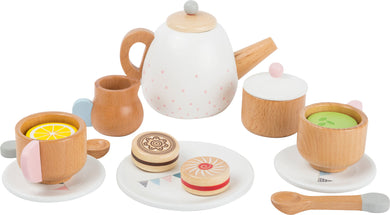 Drevený čajový set
