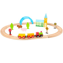 Drevená železničná dráha vidiek a mesto