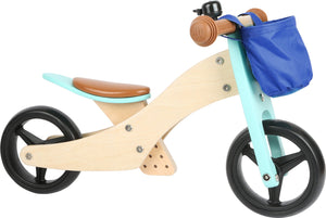 Drevená trojkolka a bicykel Trike 2 v 1 modrá