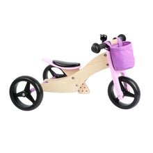 Drevená trojkolka a bicykel Trike 2 v 1 ružová