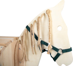 Drevený koník pre deti - sisalová hriva