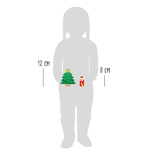 Vianoce v lese - drevené figúrky mikuláš, anjel, stromček