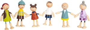 Rodinka drevených ohybných bábik