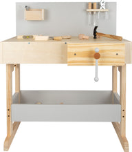 Detský pracovný stôl šedý s náradím 7