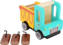 Drevené vyklápacie auto