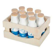 Drevená prepravka s fľašami na mlieko Fresh 5