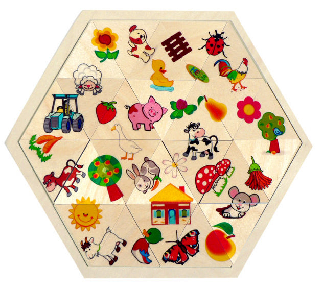 Puzzle mozaika Farma 24 dielikov