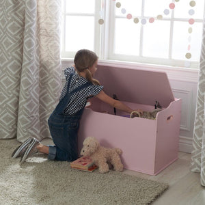 Drevený box na hračky - ružový