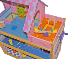 Poschodový domček pre bábiky s podkrovím