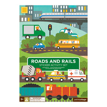 Samolepky na opakované použitie so scénou Autá a stroje