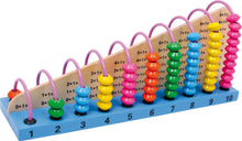 Obojstranné drevené počítadlo s príkladmi
