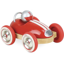 Drevené auto Roadster vintage červené 2