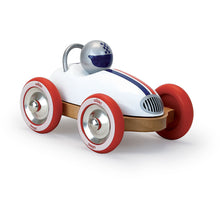 Drevené auto Roadster vintage biele